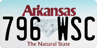AR license plate 796WSC