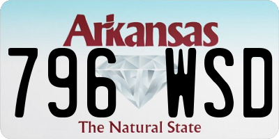 AR license plate 796WSD