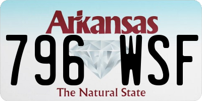 AR license plate 796WSF