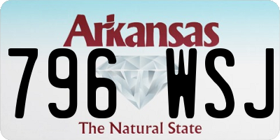 AR license plate 796WSJ