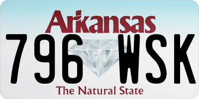 AR license plate 796WSK