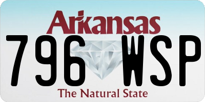 AR license plate 796WSP