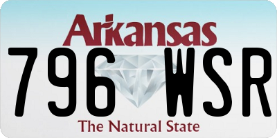 AR license plate 796WSR