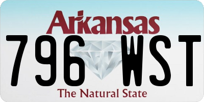 AR license plate 796WST