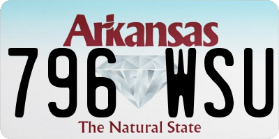 AR license plate 796WSU