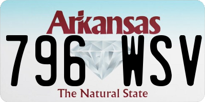 AR license plate 796WSV