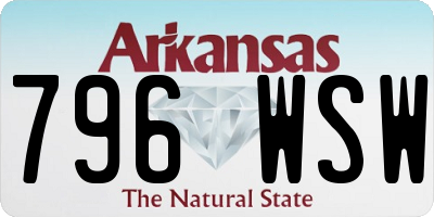 AR license plate 796WSW