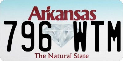 AR license plate 796WTM