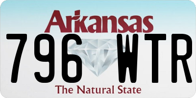 AR license plate 796WTR