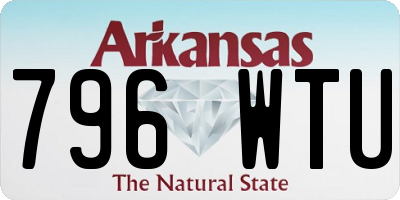 AR license plate 796WTU