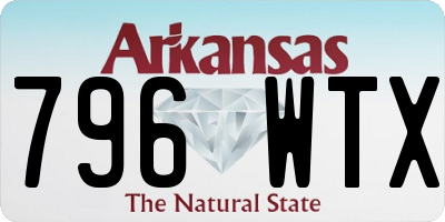 AR license plate 796WTX