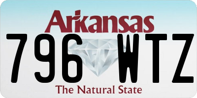 AR license plate 796WTZ