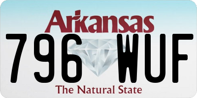 AR license plate 796WUF