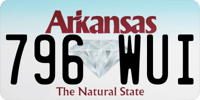 AR license plate 796WUI