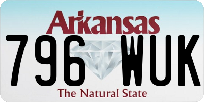 AR license plate 796WUK
