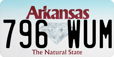 AR license plate 796WUM