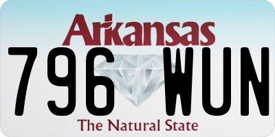 AR license plate 796WUN