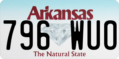 AR license plate 796WUO