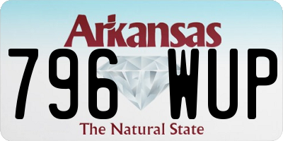 AR license plate 796WUP