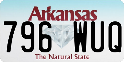 AR license plate 796WUQ