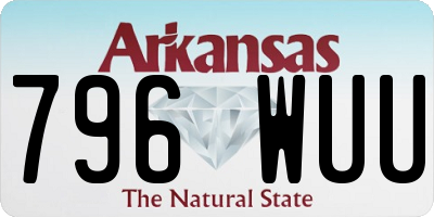 AR license plate 796WUU