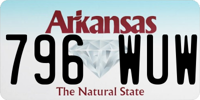 AR license plate 796WUW