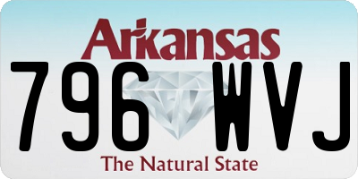 AR license plate 796WVJ