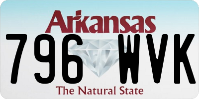 AR license plate 796WVK