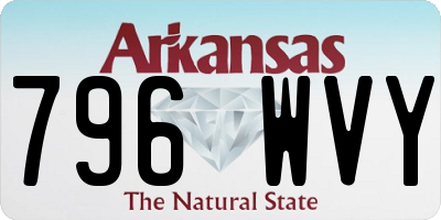 AR license plate 796WVY