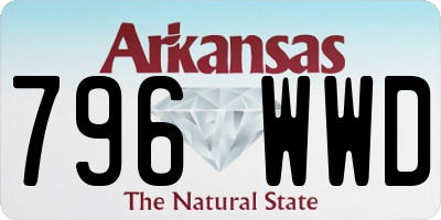 AR license plate 796WWD