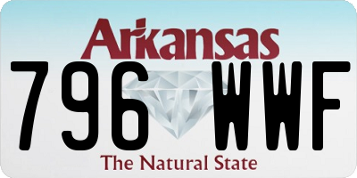 AR license plate 796WWF