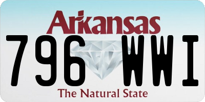 AR license plate 796WWI