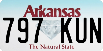 AR license plate 797KUN