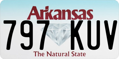 AR license plate 797KUV