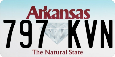 AR license plate 797KVN