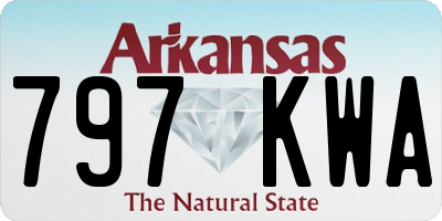 AR license plate 797KWA