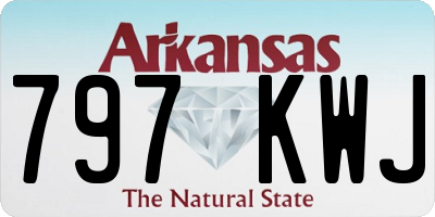 AR license plate 797KWJ