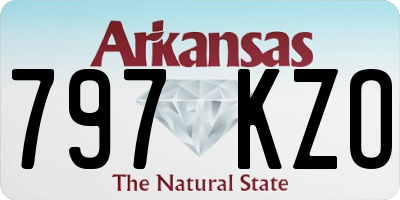 AR license plate 797KZO