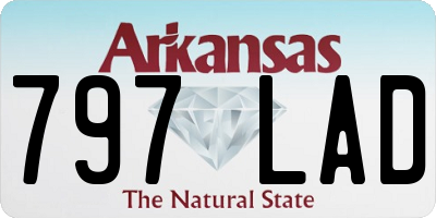 AR license plate 797LAD