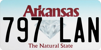 AR license plate 797LAN