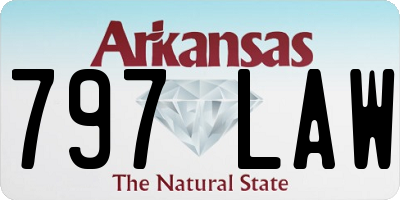 AR license plate 797LAW