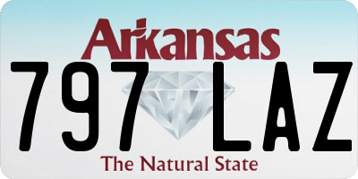 AR license plate 797LAZ