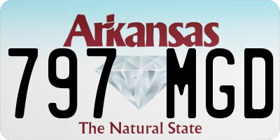 AR license plate 797MGD