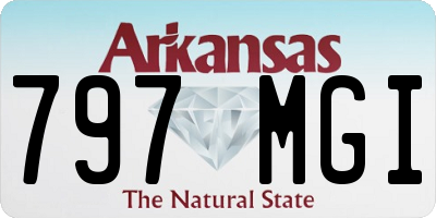 AR license plate 797MGI