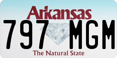 AR license plate 797MGM