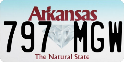 AR license plate 797MGW