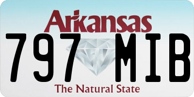 AR license plate 797MIB
