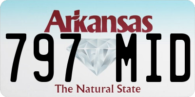 AR license plate 797MID