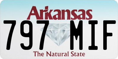 AR license plate 797MIF
