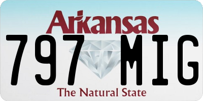 AR license plate 797MIG